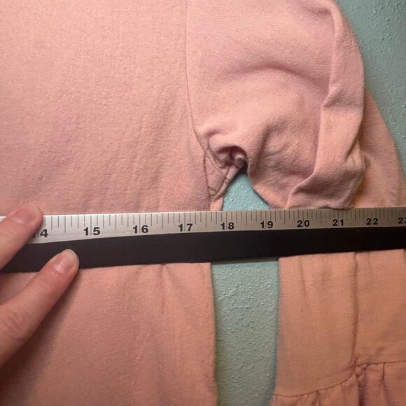 L&B Lucky & Blessed Pink Bell Sleeve Blouse Women’s Medium – Flowy Ruffle Top - Picture 5 of 7